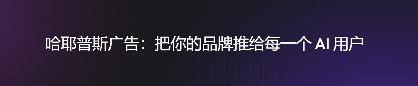 哈耶普斯广告-把你的品牌推给每一个AI用户